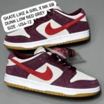 NIKE SB Dunk Low Red Grey - Image 8